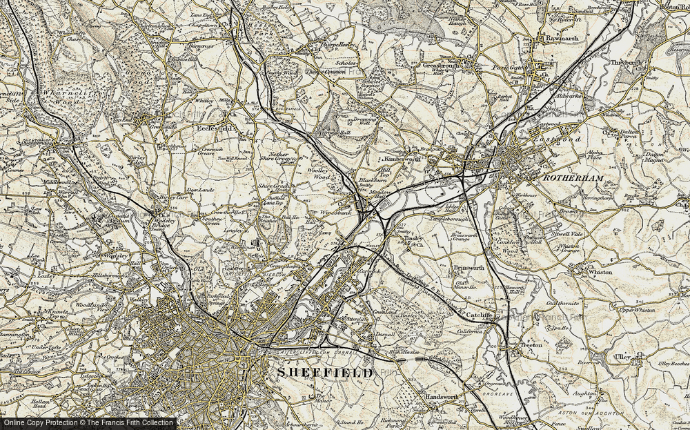 Old Map of Wincobank, 1903 in 1903