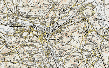 Old map of Windhill in 1903-1904