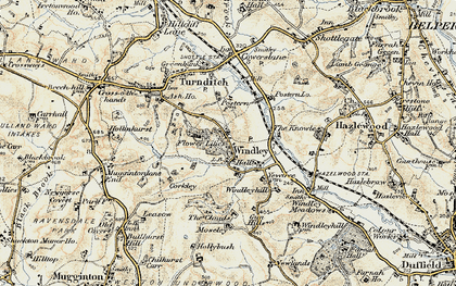 Old map of Windley in 1902