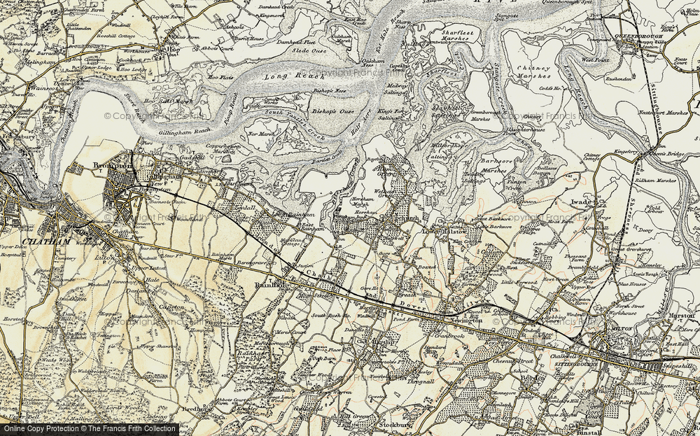 Old Map of Historic Map covering Bartlett Creek in 1897-1898