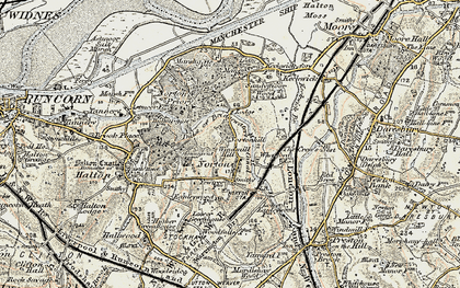 Old map of Bridgewater Canal in 1902-1903