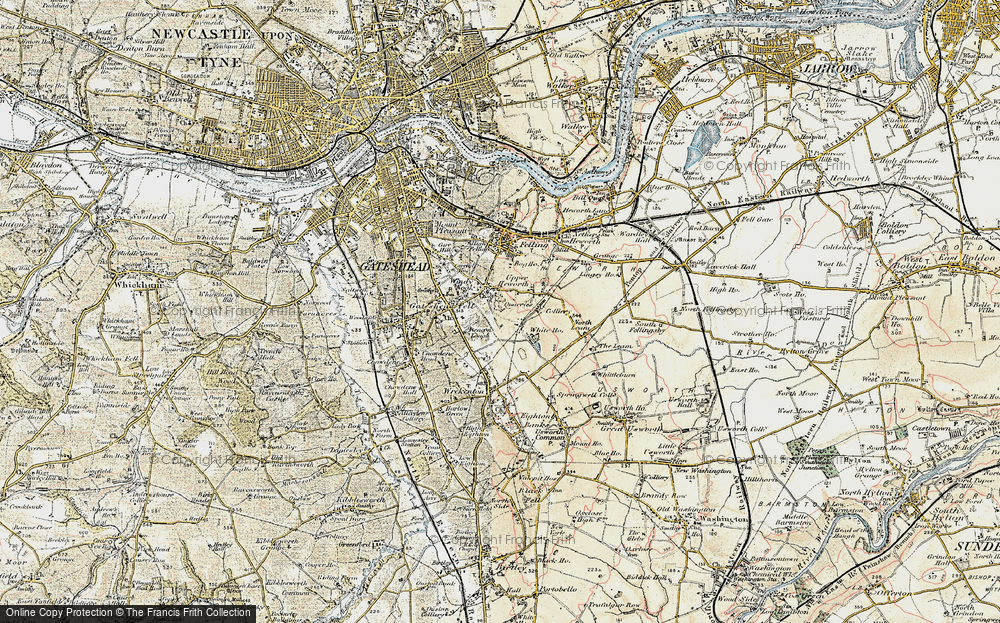 Old Map of Windy Nook, 1901-1904 in 1901-1904