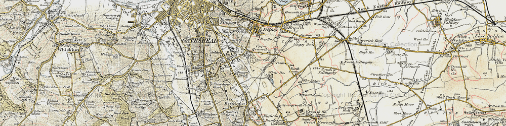 Old map of Windy Nook in 1901-1904