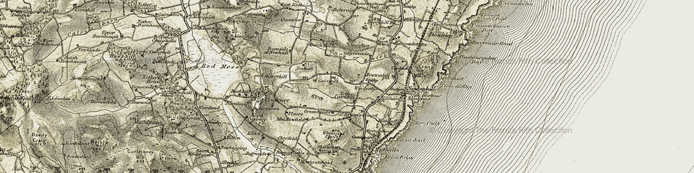 Old map of Windyedge in 1908-1909