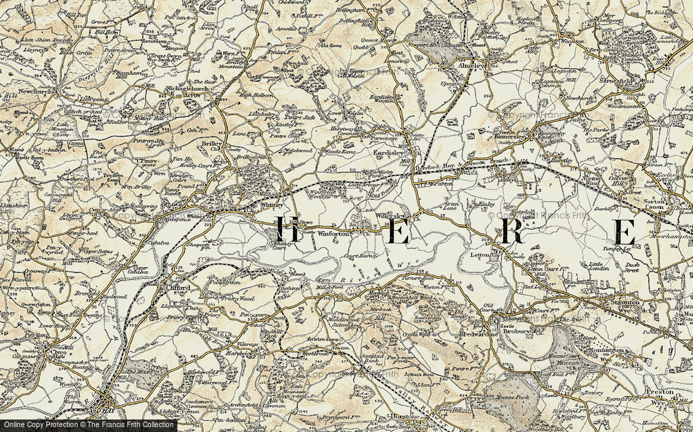 Old Map of Winforton, 1900-1901 in 1900-1901