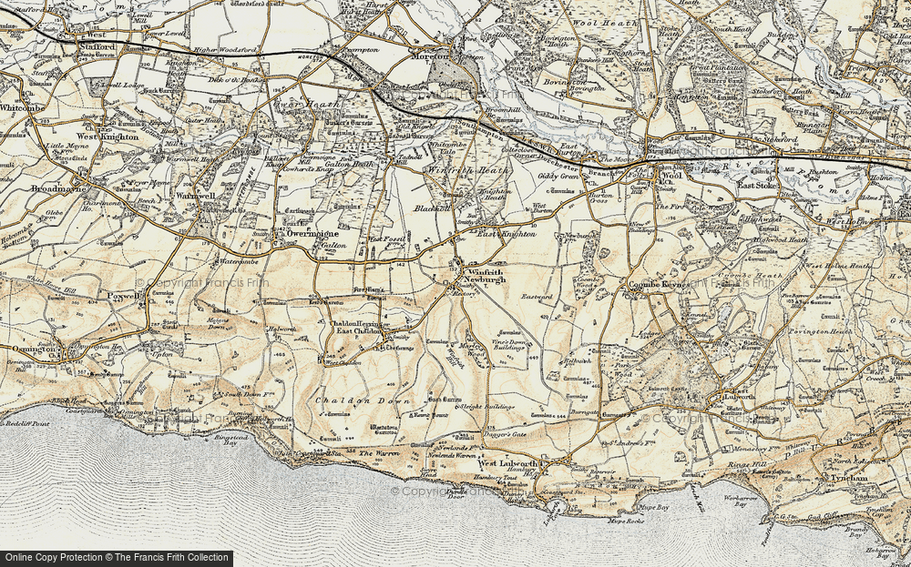 Old Map of Historic Map covering Marley Wood House in 1899-1909