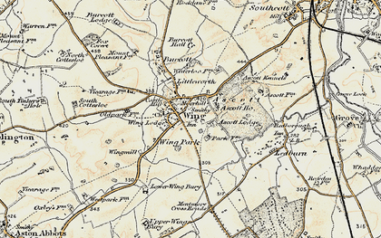 Old map of Ascott in 1898