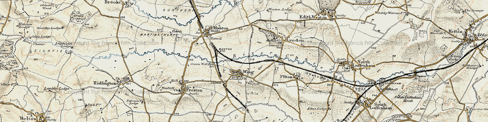 Old map of Wing in 1901-1903
