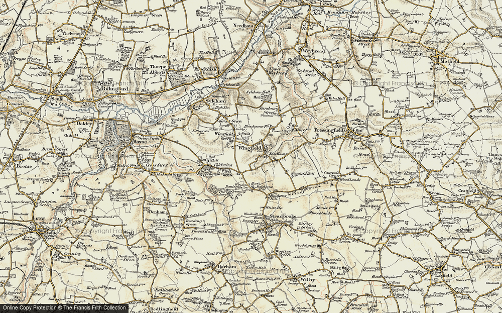 Old Map of Wingfield, 1901-1902 in 1901-1902