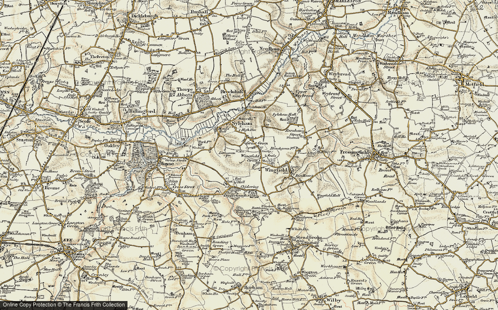 Old Map of Wingfield Green, 1901-1902 in 1901-1902