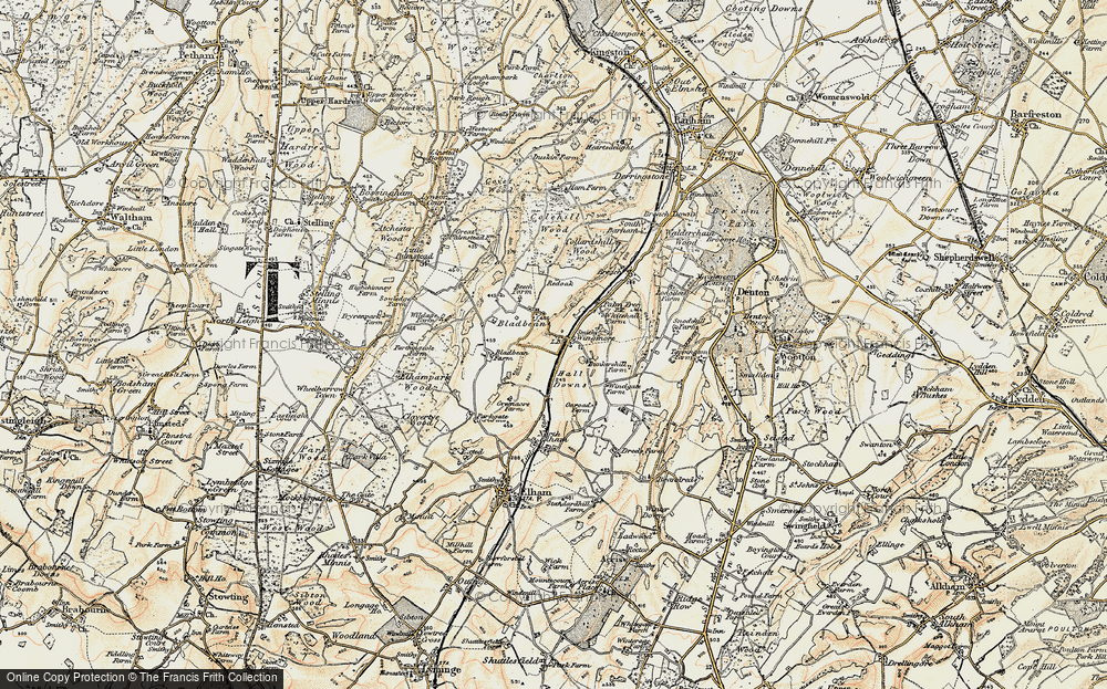 Old Map of Wingmore, 1898-1899 in 1898-1899
