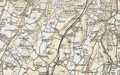 Old map of Wingmore in 1898-1899