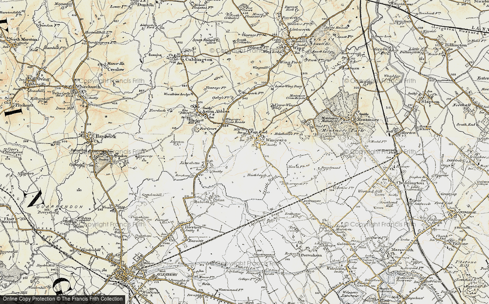Old Map of Wingrave, 1898 in 1898