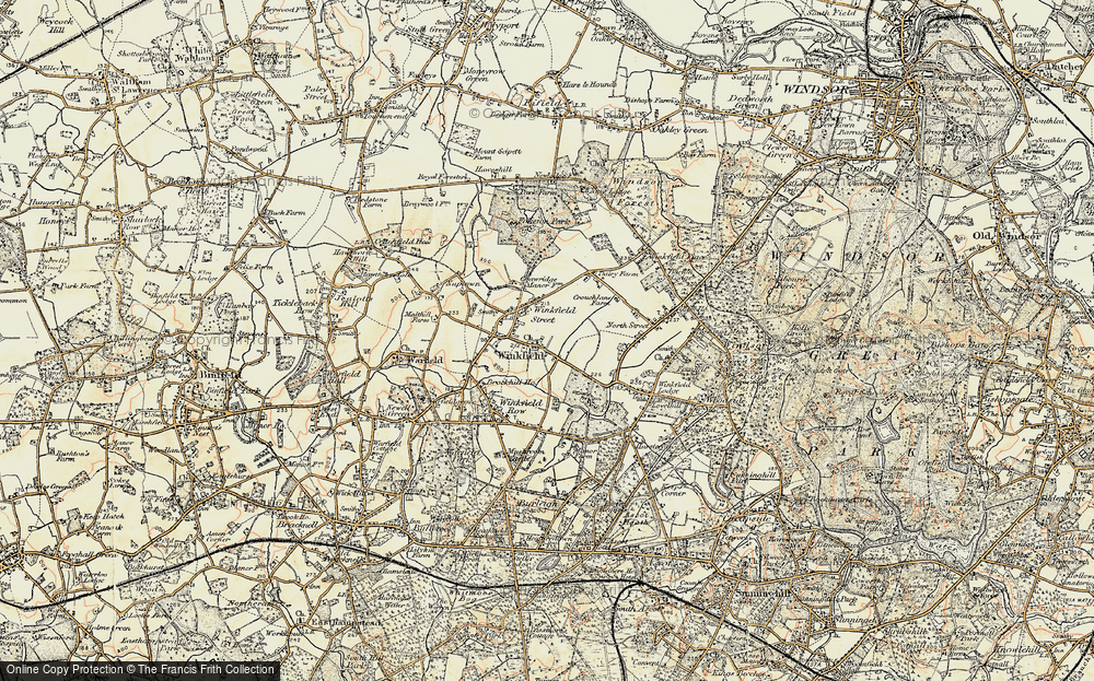 Old Map of Winkfield, 1897-1909 in 1897-1909