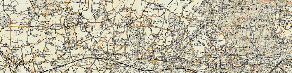 Old map of Winkfield Row in 1897-1909