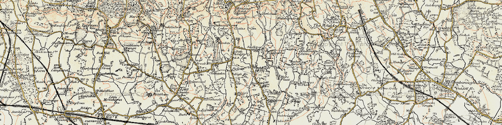 Old map of Bough Beech Resr in 1898