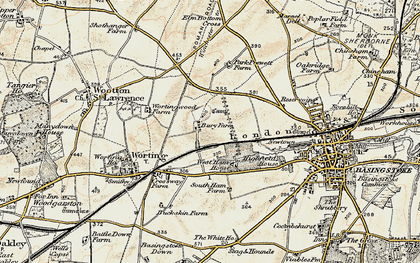 Old map of Winklebury in 1897-1900