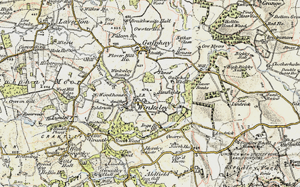 Old map of Laver Banks in 1903-1904