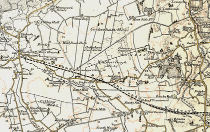 Old map of Winmarleigh Moss in 1903-1904