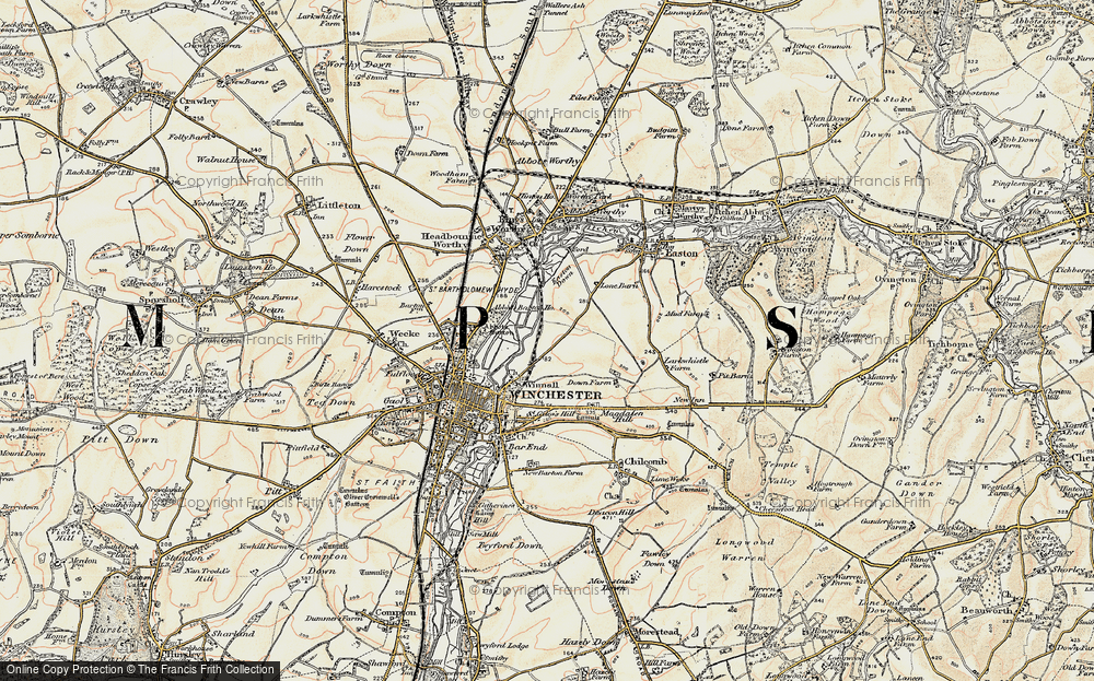 Old Map of Winnall, 1897-1900 in 1897-1900