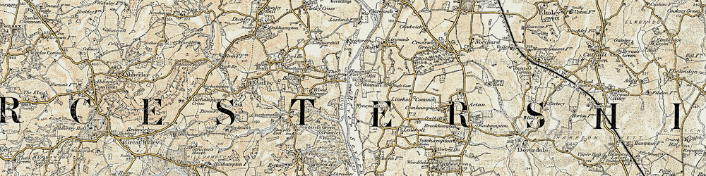 Old map of Winnall in 1901-1902