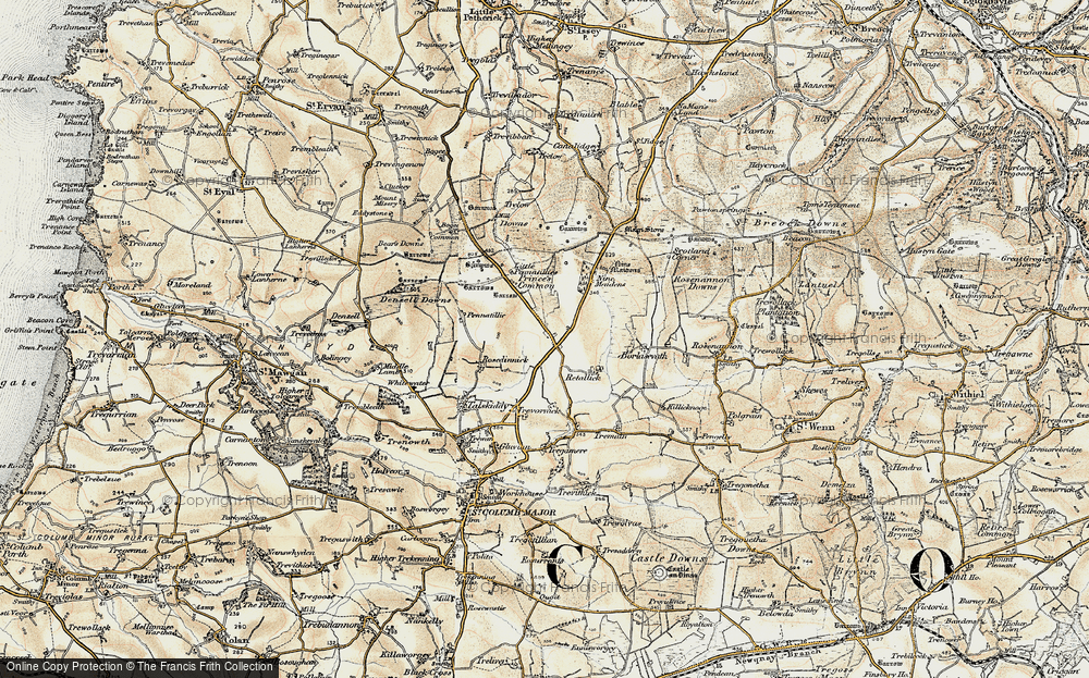 Old Map of Winnard's Perch, 1900 in 1900