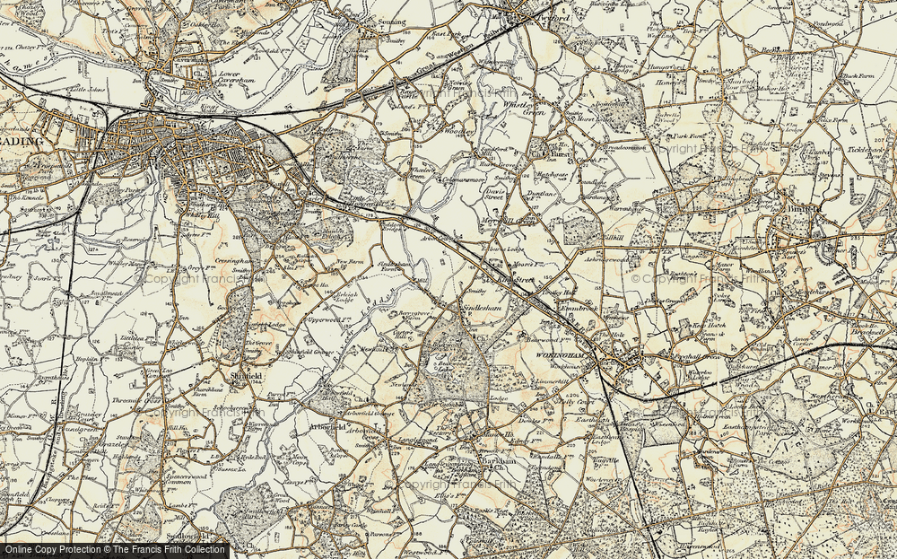 Old Map of Winnersh, 1897-1909 in 1897-1909