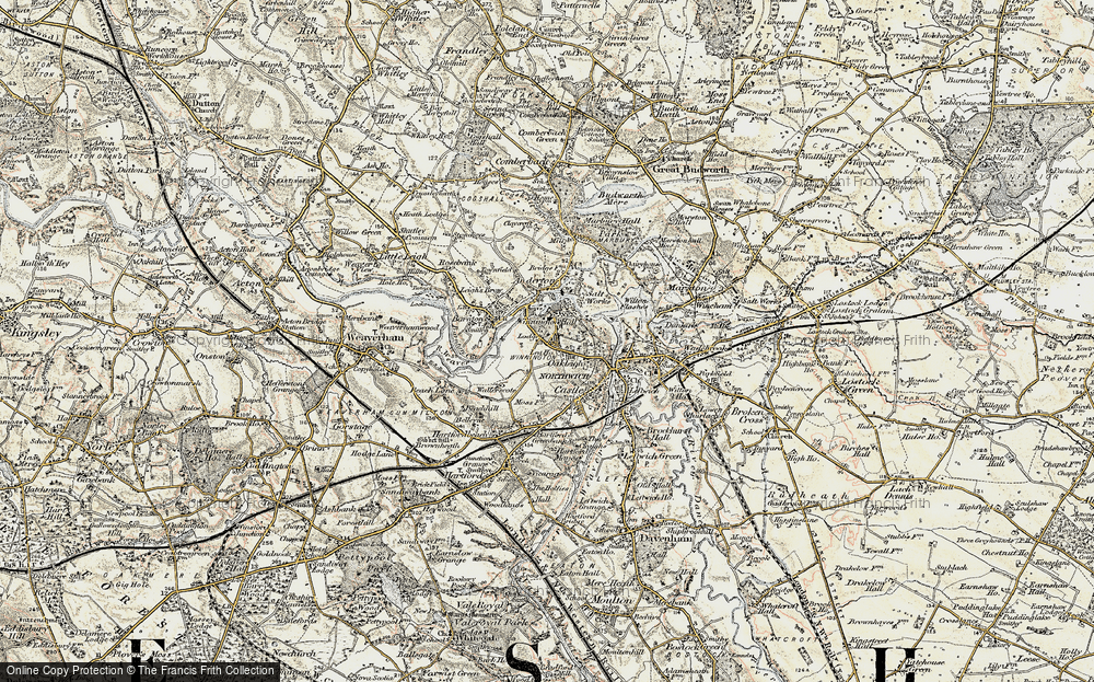 Old Map of Historic Map covering Barnton Cut in 1902-1903