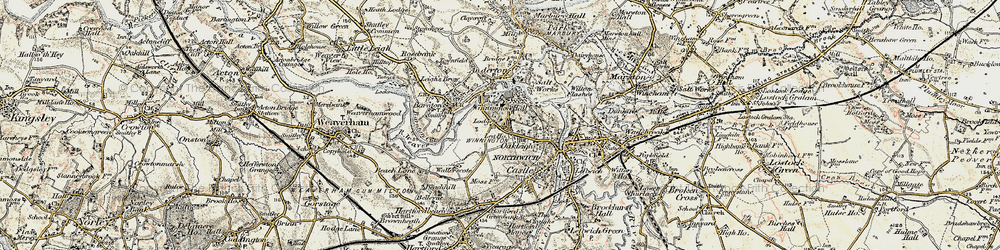 Old map of Barnton Cut in 1902-1903
