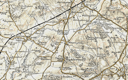 Old map of Winnington in 1902