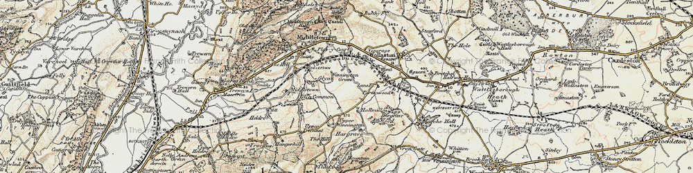 Old map of Winnington Green in 1902