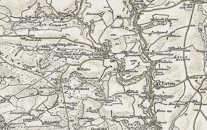 Old map of Burrow Wood in 1900