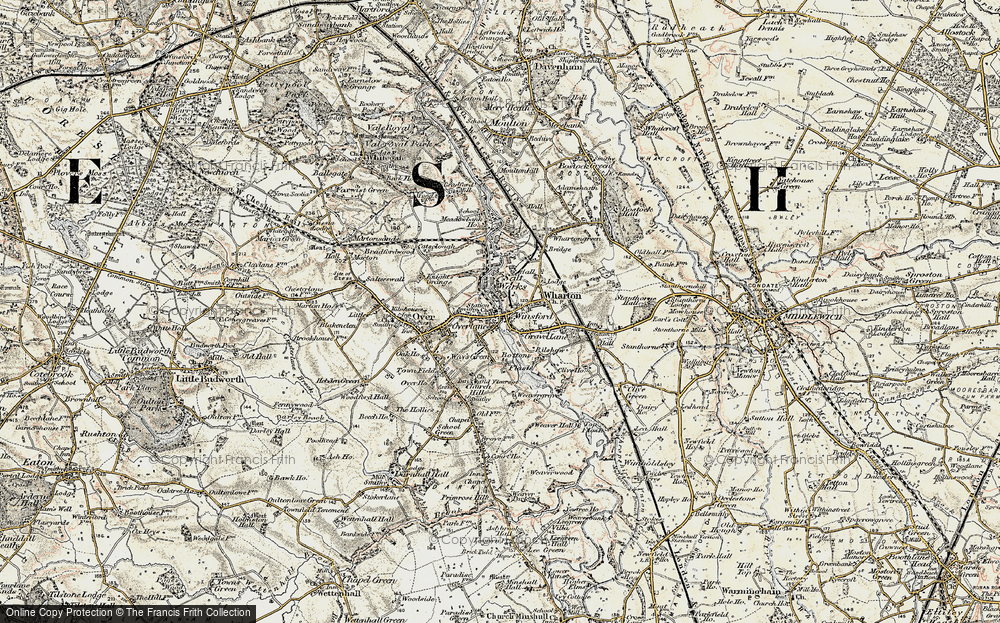 Old Map of Historic Map covering Bottom Flash in 1902-1903