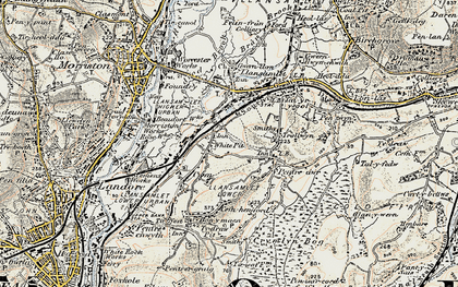 Old map of Winsh-wen in 1900-1901