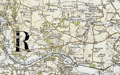 Old map of Winsley in 1903-1904