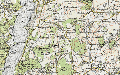 Old map of Winster in 1903-1904