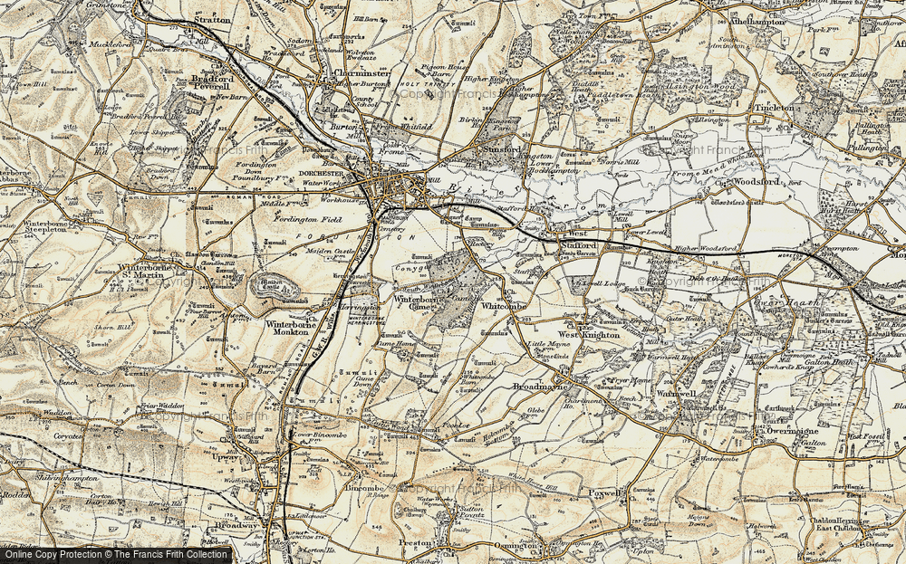 Old Map of Winterborne Came, 1899 in 1899