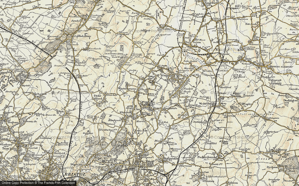 Old Map of Winterbourne, 1899 in 1899