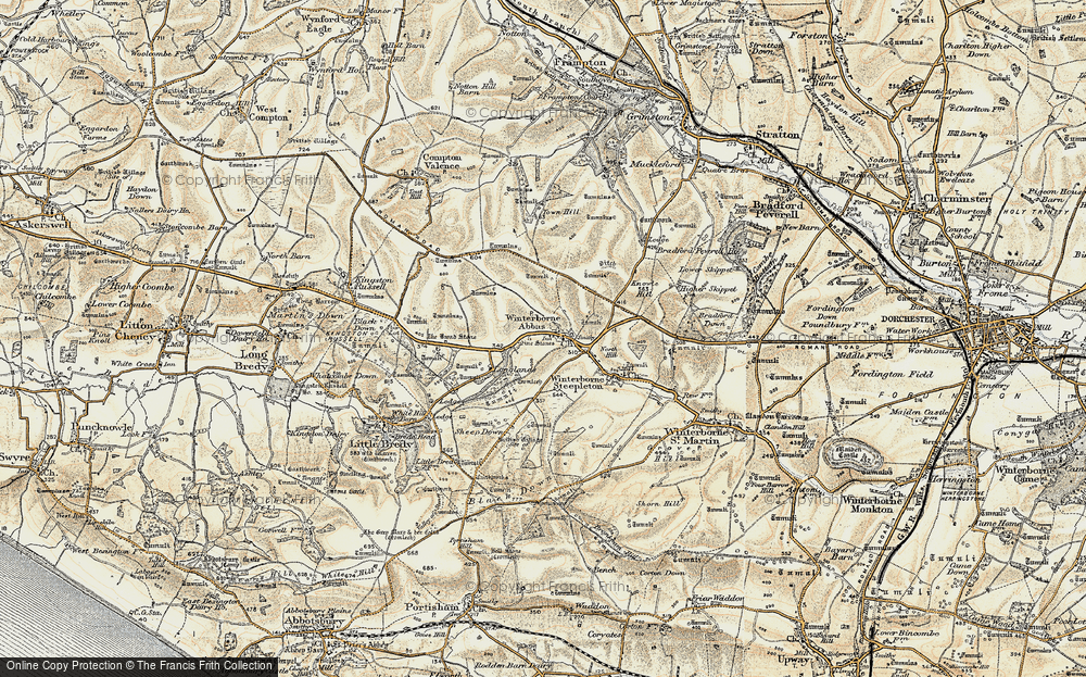 Old Map of Historic Map covering Hogleaze Fm in 1899