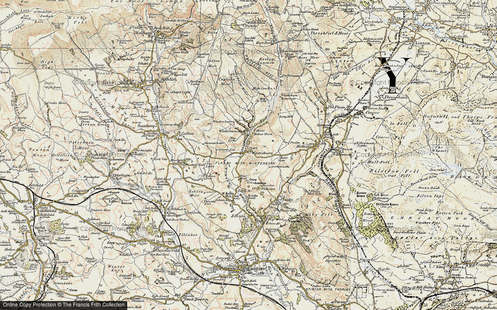Old Map of Historic Map covering Windros Laithe in 1903-1904