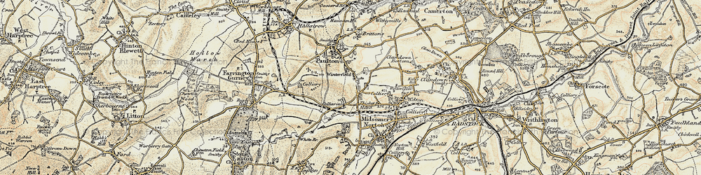 Old map of Winterfield in 1899