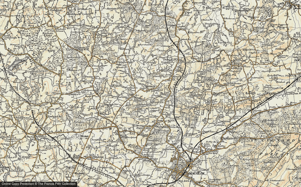 Old Map of Winterfold, 1898-1909 in 1898-1909
