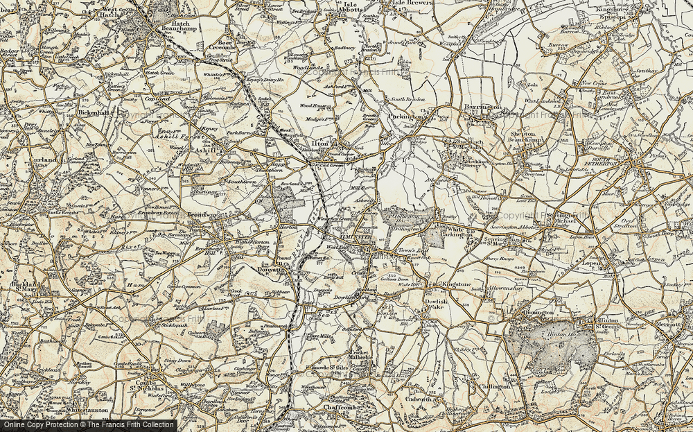Old Map of Winterhay Green, 1898-1900 in 1898-1900