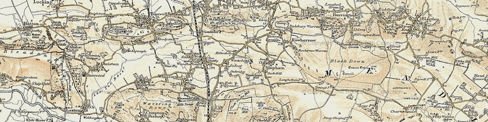 Old map of Winterhead in 1899-1900