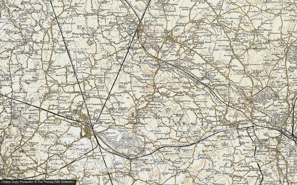 Old Map of Winterley, 1902-1903 in 1902-1903