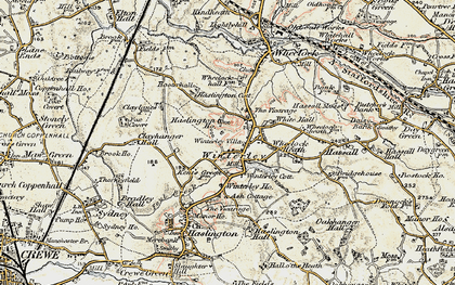 Old map of Winterley in 1902-1903