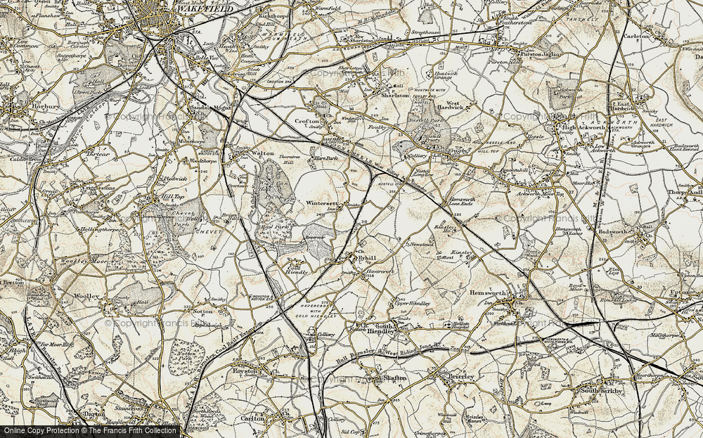 Old Map of Wintersett, 1903 in 1903