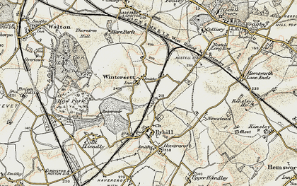 Old map of Wintersett in 1903