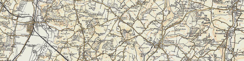 Old map of Wintershill Hall in 1897-1900