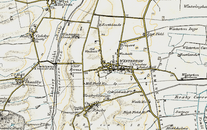 Old map of Winterton Ings in 1903-1908